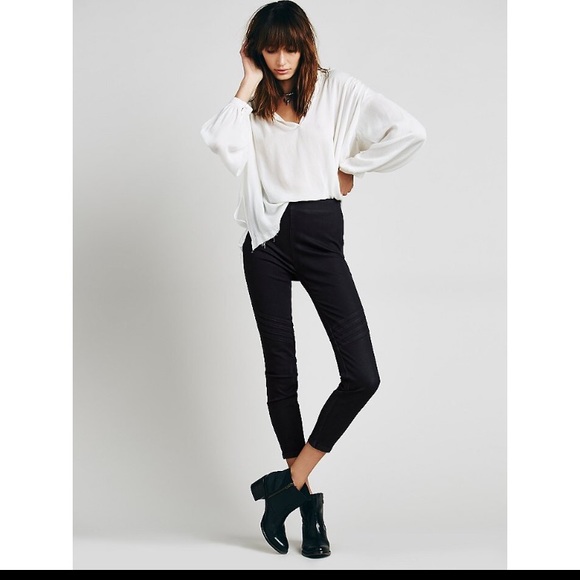 Free People Pants - Free People Presley Coated Hi Rise Black Jeans 26